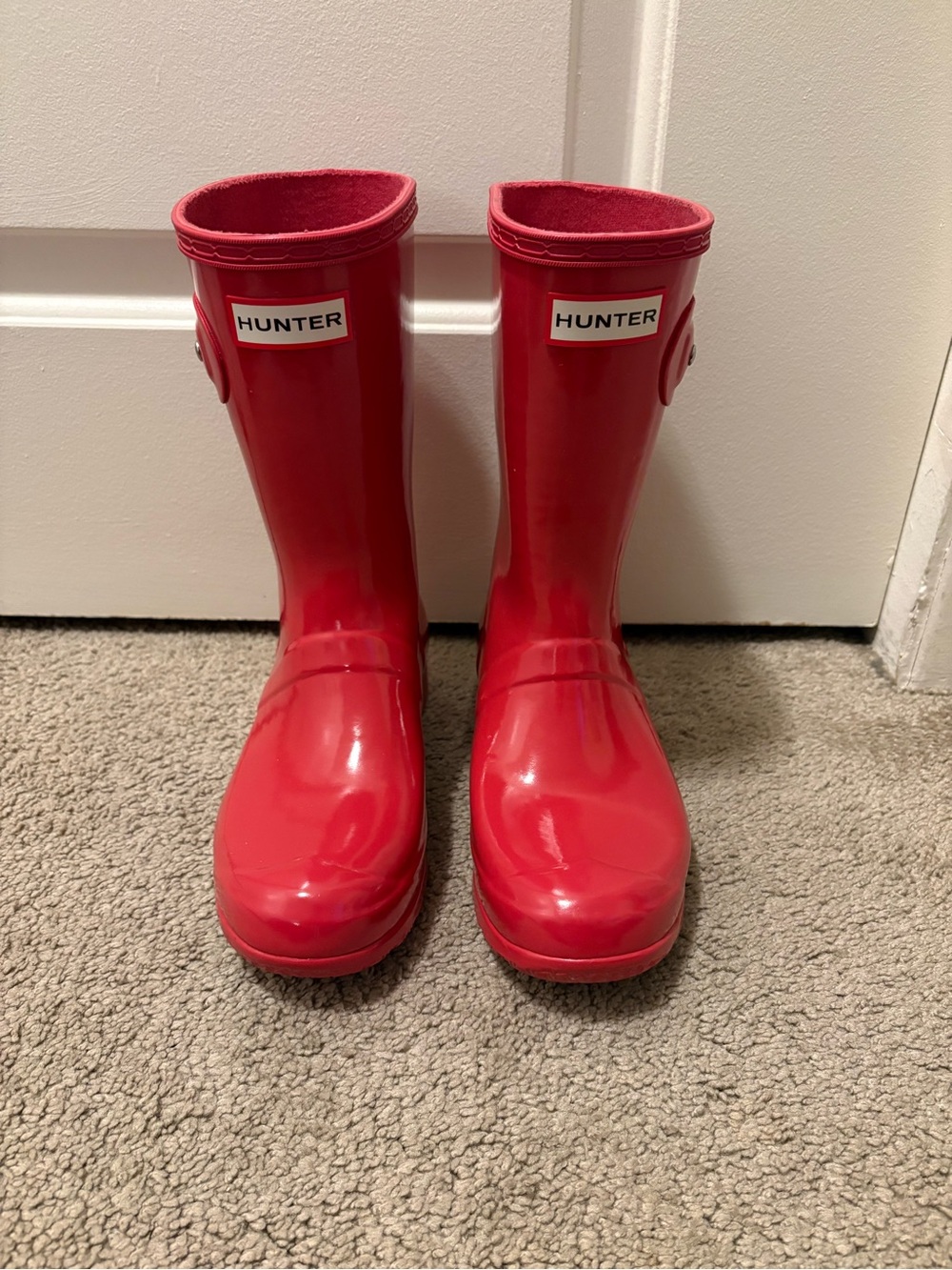 Women’s Hunter Glossy Red Boots